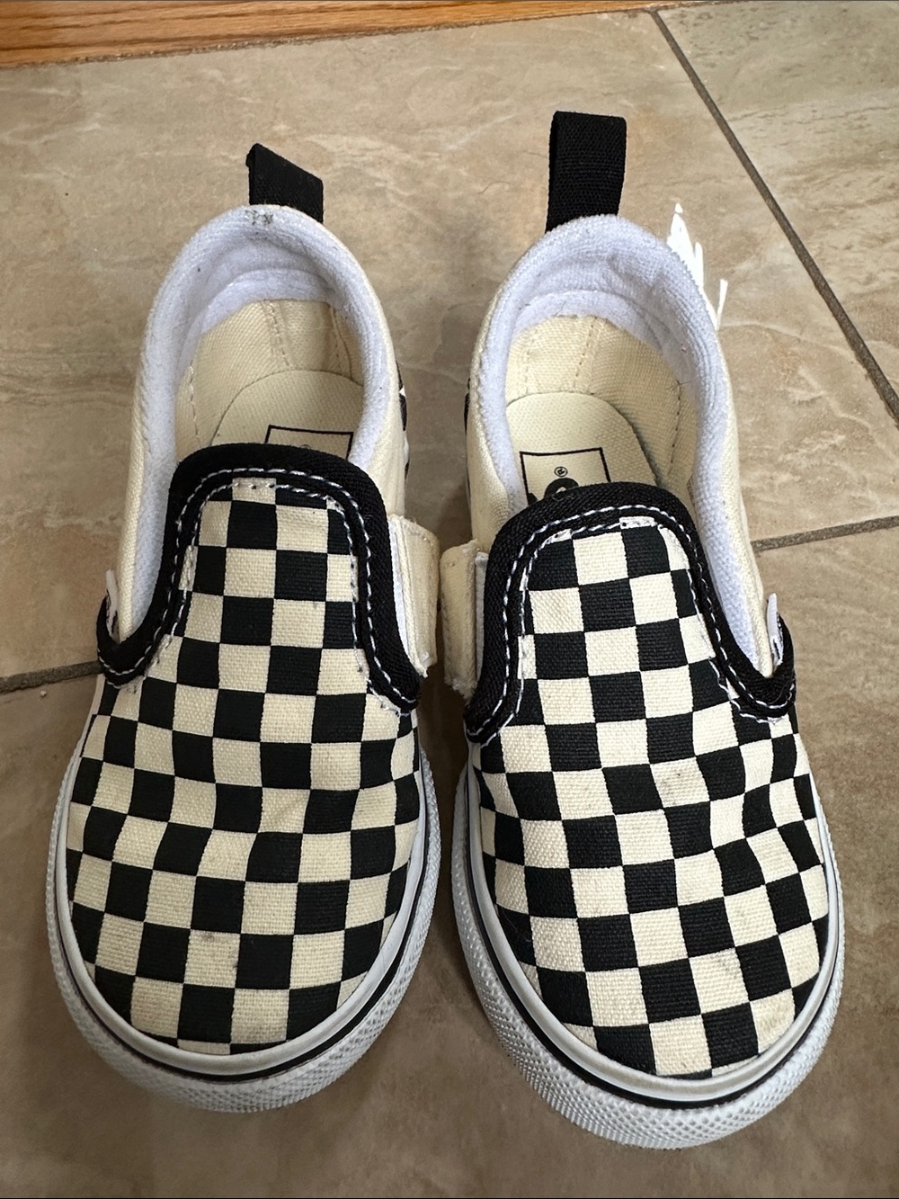 Vans Checkerboard Slip on Toddler sneakers size 7